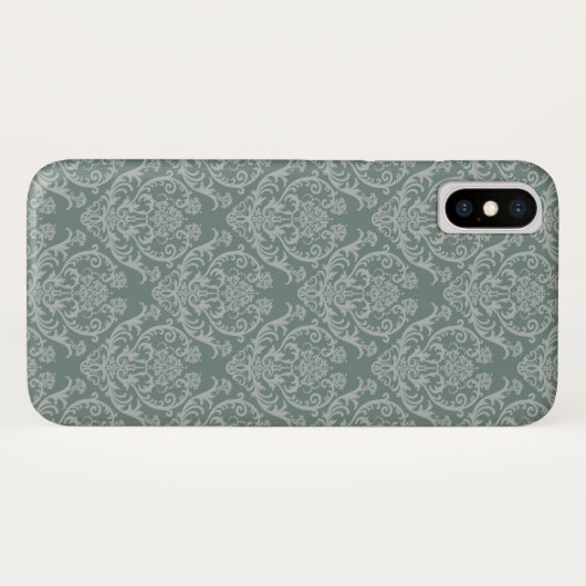 Groen bloempapier Case-Mate iPhone case (Achterkant (horizontaal))