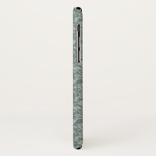 Groen bloempapier Case-Mate iPhone case (Achterkant/links)