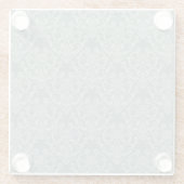 Groen bloempapier glazen onderzetter (Achterkant)