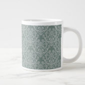 Groen bloempapier grote koffiekop (Rechts)