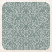 Groen bloempapier kartonnen onderzetters (Voorkant)