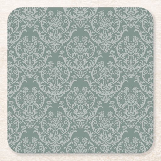 Groen bloempapier kartonnen onderzetters (Voorkant)