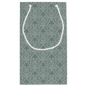 Groen bloempapier klein cadeauzakje (Achterkant)