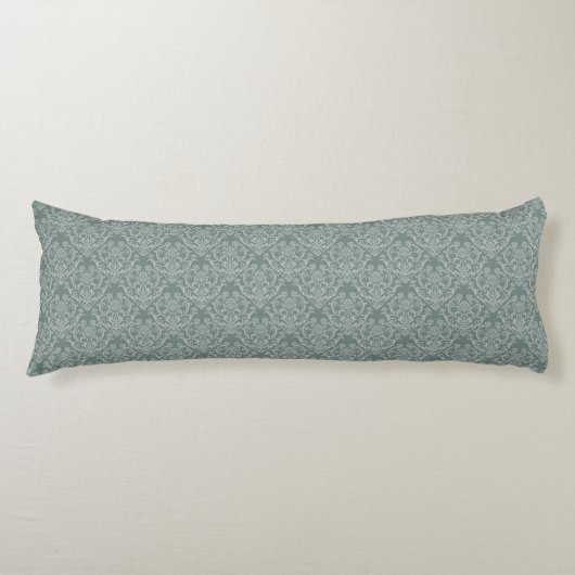 Groen bloempapier lichaamskussen (Voorkant)