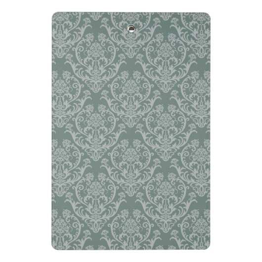 Groen bloempapier mini klembord (Achterkant)