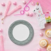 Groen bloempapier papieren bordje (Feest)