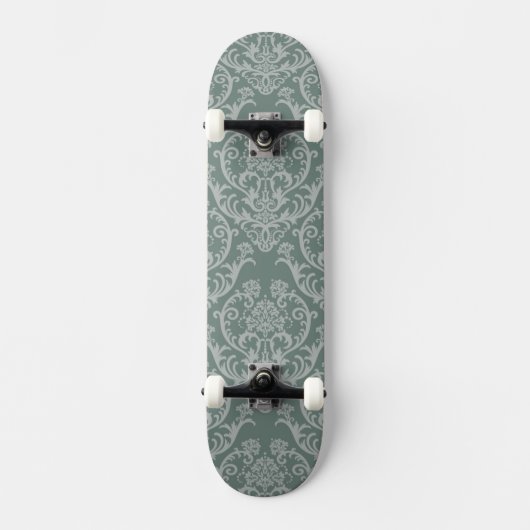 Groen bloempapier persoonlijk skateboard (Voorkant)