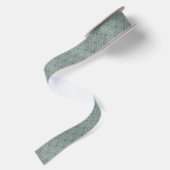 Groen bloempapier satijnen lint (Achterkant)