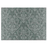 Groen bloempapier snijplank (Voorkant)