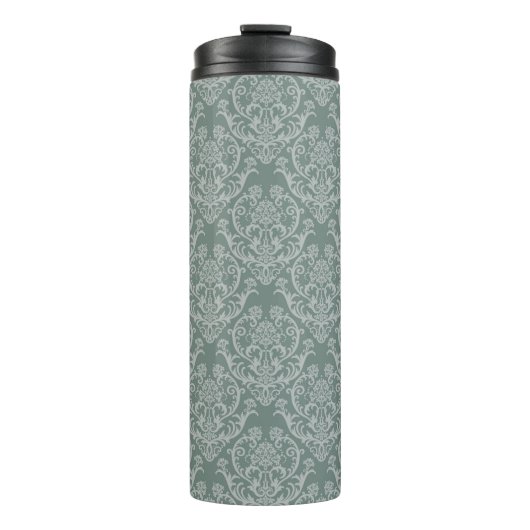 Groen bloempapier thermosbeker (Voorkant)