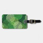 Groen bloempatroon bagagelabel (Voorkant horizontaal)