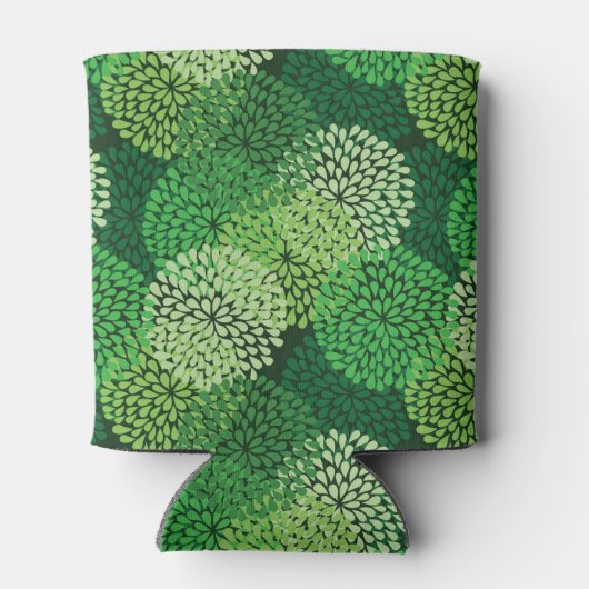 Groen bloempatroon blikjeskoeler (Achterkant)