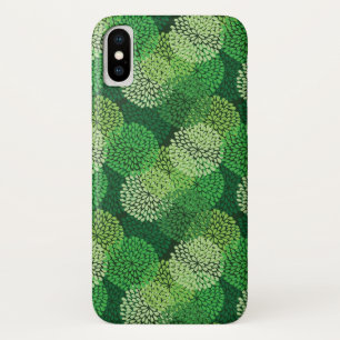Groen bloempatroon iPhone x hoesje