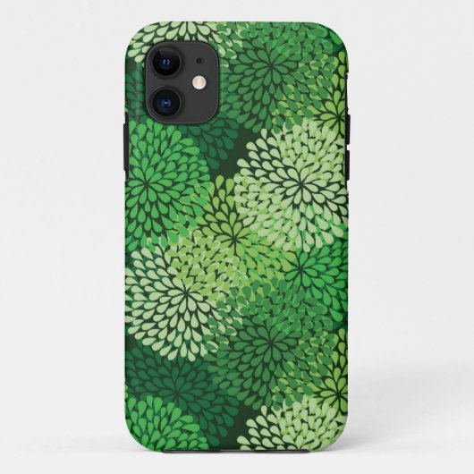 Groen bloempatroon Case-Mate iPhone case (Achterkant)
