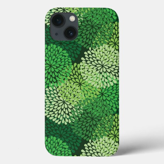 Groen bloempatroon Case-Mate iPhone case (Achterkant)
