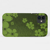 Groen bloempatroon Case-Mate iPhone case (Achterkant (horizontaal))