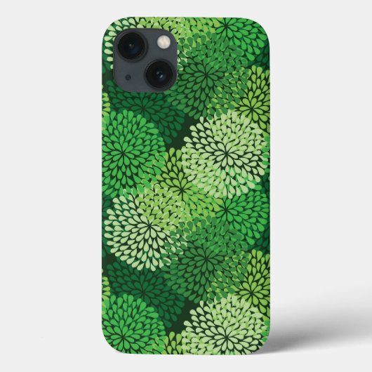 Groen bloempatroon Case-Mate iPhone case (Achterkant)