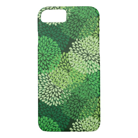 Groen bloempatroon Case-Mate iPhone case (Achterkant)