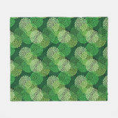 Groen bloempatroon fleece deken (Voorkant (Horizontaal))