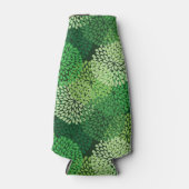Groen bloempatroon flesjeskoeler (Voorkant)