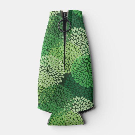 Groen bloempatroon flesjeskoeler (Achterkant)