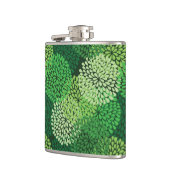 Groen bloempatroon heupfles (Links)