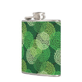 Groen bloempatroon heupfles (Links)