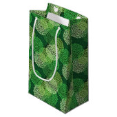 Groen bloempatroon klein cadeauzakje (Voorkant Gekanteld)