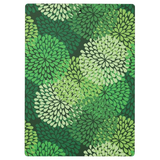 Groen bloempatroon klembord (Achterkant)