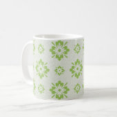 Groen bloempatroon koffiemok (Voorkant links)