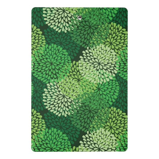 Groen bloempatroon mini klembord (Achterkant)