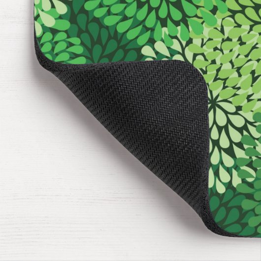 Groen bloempatroon muismat (Hoek)