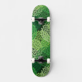 Groen bloempatroon persoonlijk skateboard (Voorkant)