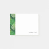 Groen bloempatroon post-it® notes (Voorkant)