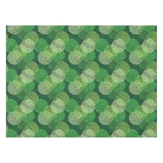 Groen bloempatroon tafelkleed (Voorkant (Horizontaal))