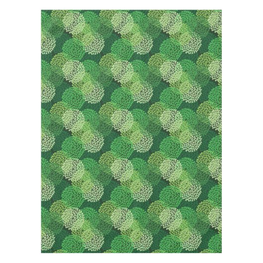 Groen bloempatroon tafelkleed (Voorkant)