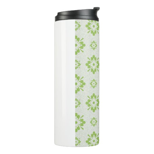 Groen bloempatroon thermosbeker (Gedraaid links)