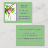 Groen bloemschikken visitekaartje (Voorkant / Achterkant)