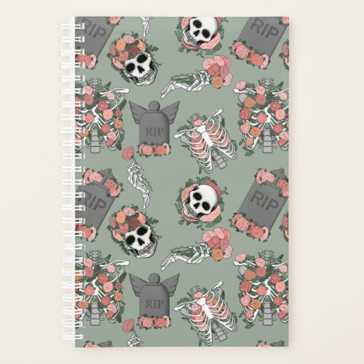 Groen bloemskelet planner (Voorkant)