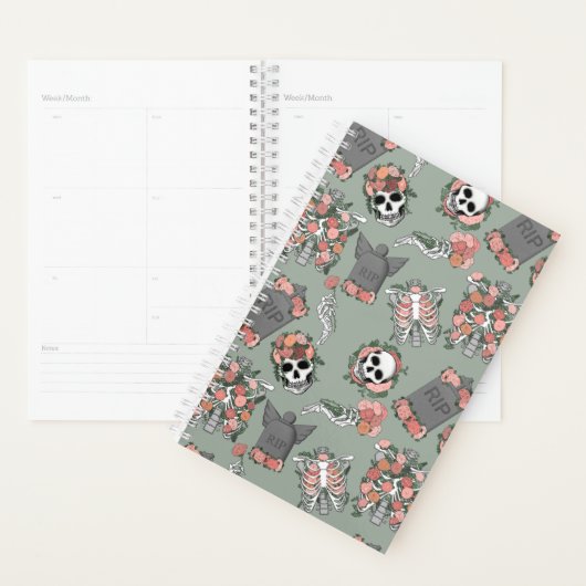 Groen bloemskelet planner (Display)