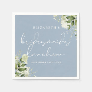 Groen Bloemstof Stof Blauw Bruidsmeisjes Lunchontb Servet