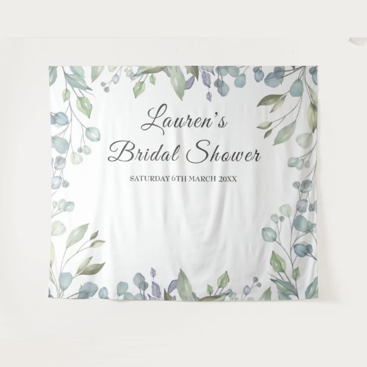 Groen Bloemstuk Bruiloftsfeest Fotocabine Achtergr Wandkleed (Voorkant (horizontaal))