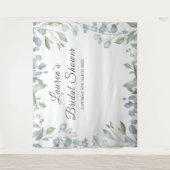 Groen Bloemstuk Bruiloftsfeest Fotocabine Achtergr Wandkleed (Voorkant)
