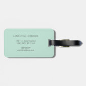  groen bloemvogelbotanisch patroon bagagelabel (Achterkant horizontaal)