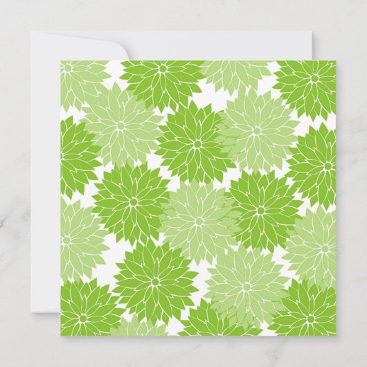  groen bloesem kaart (Achterkant)