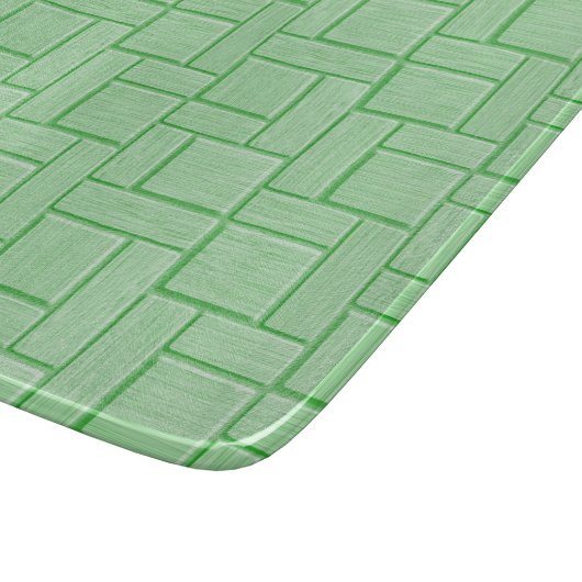 Groen blokglas snijplank (Hoek)