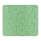 Groen blokglas snijplank (Voorkant)