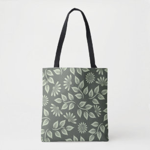 Groen blokpatroon tote bag