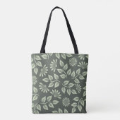 Groen blokpatroon tote bag (Achterkant)