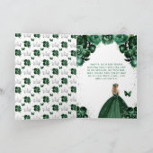 Groen Blond Haar Meisje Sweet Sixteen Birthday Kaart (Binnen)